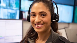 Medarbetare med headset