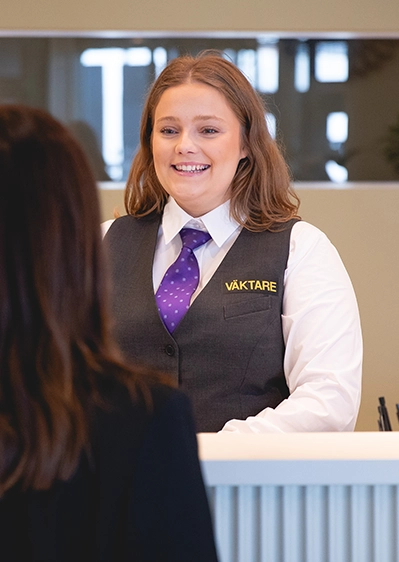 Väktarreceptionist på Addici